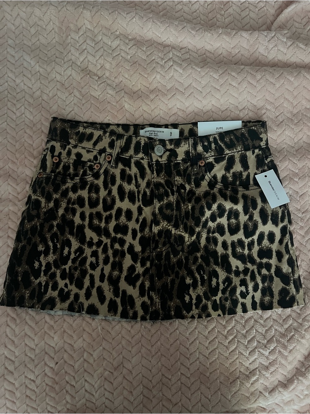 Bluenotes Leopard Print Mini Skirt - Tan & Black